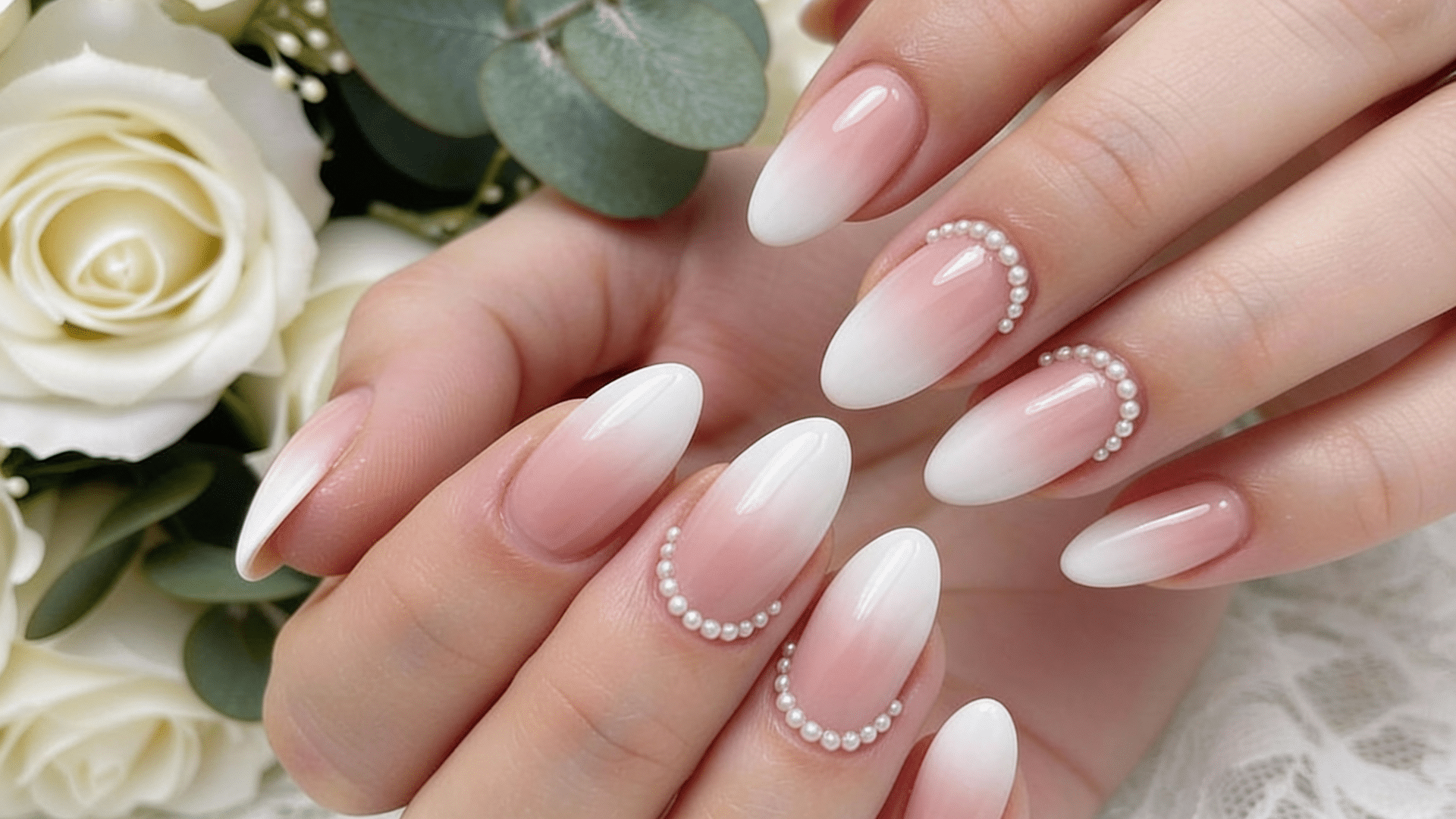 classy simple wedding nails idea for your big day