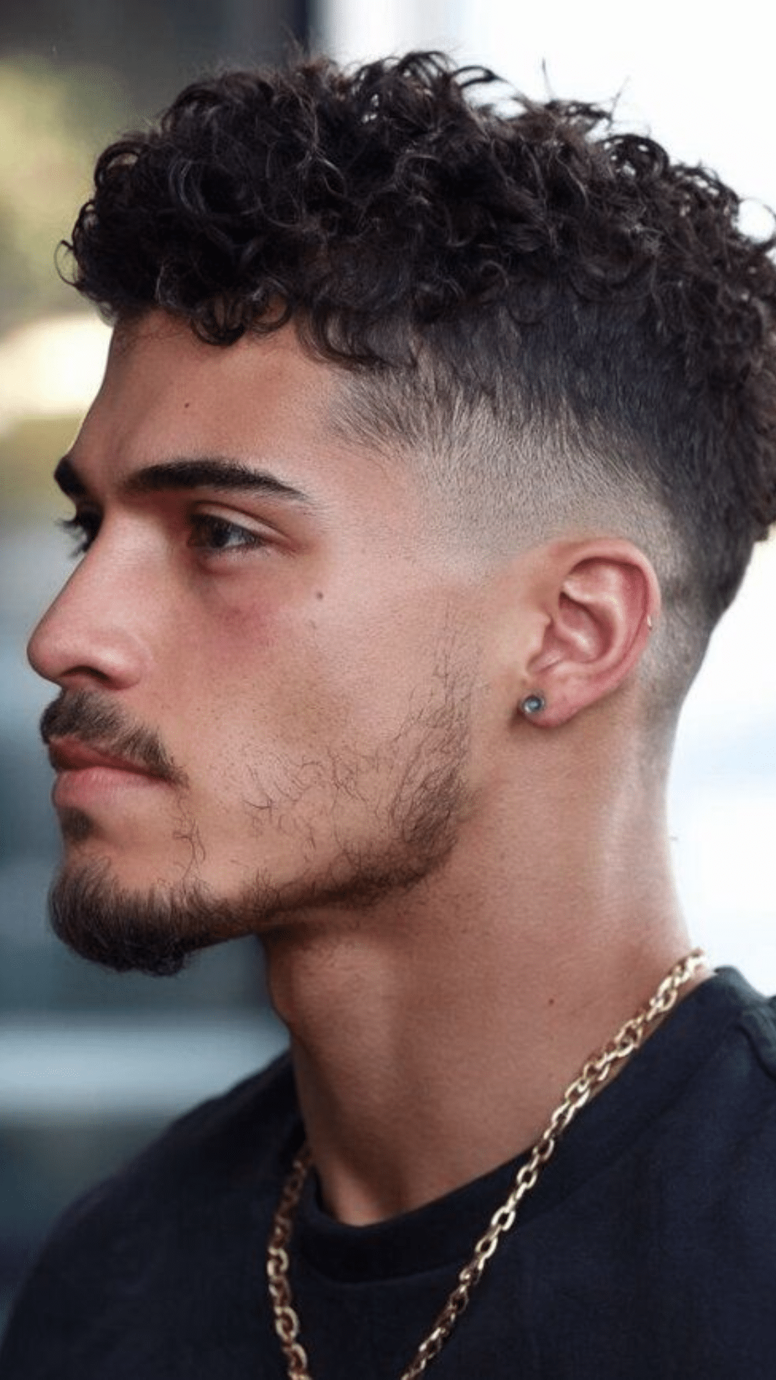 curly skin fade