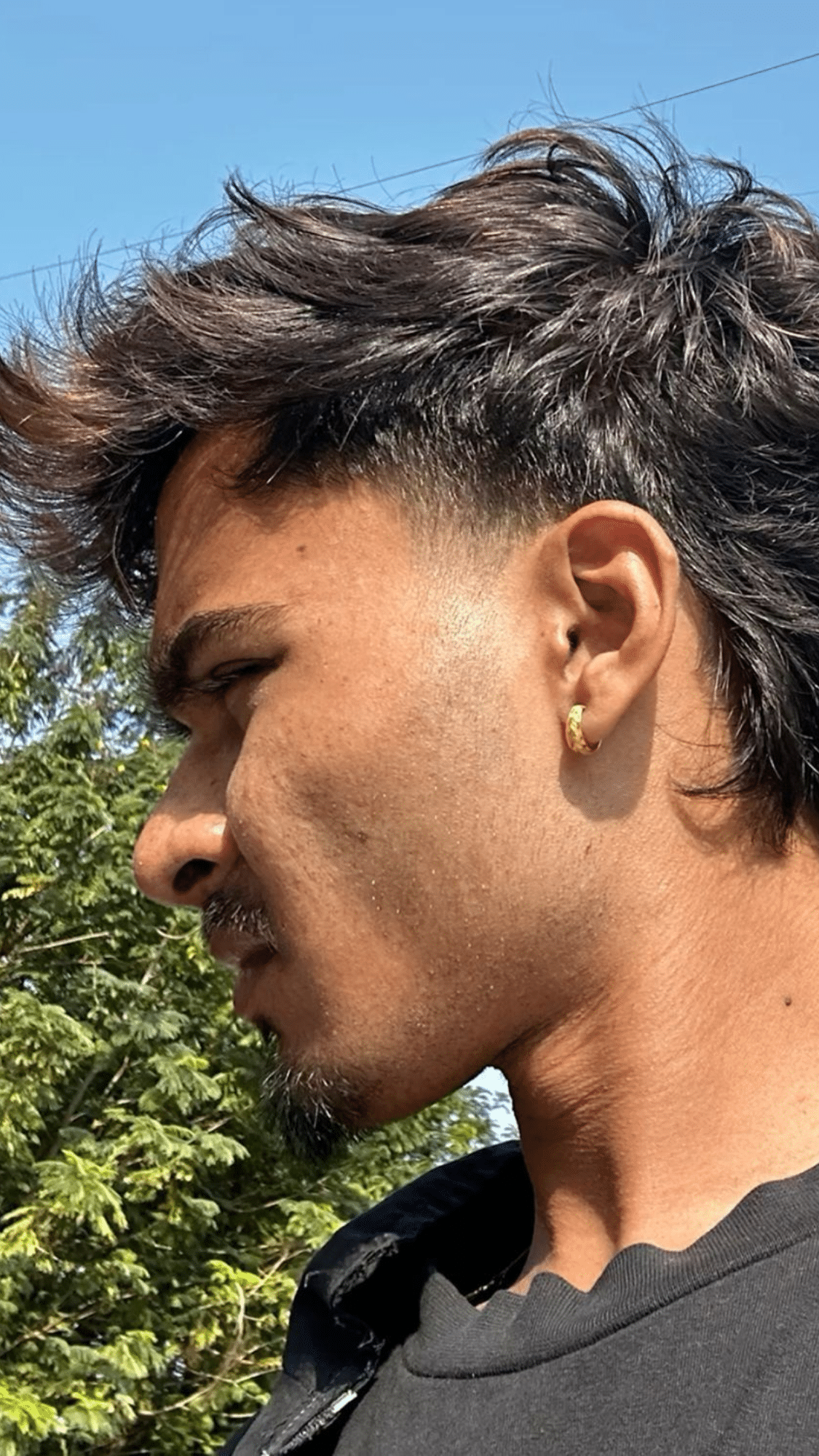 faux hawk mullet fade