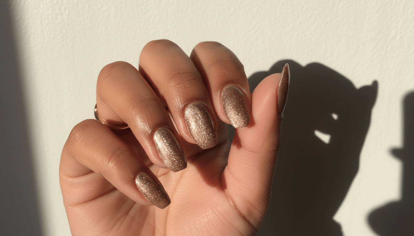 freepik warm bronze dip powder nails fine reflective shimm 44823