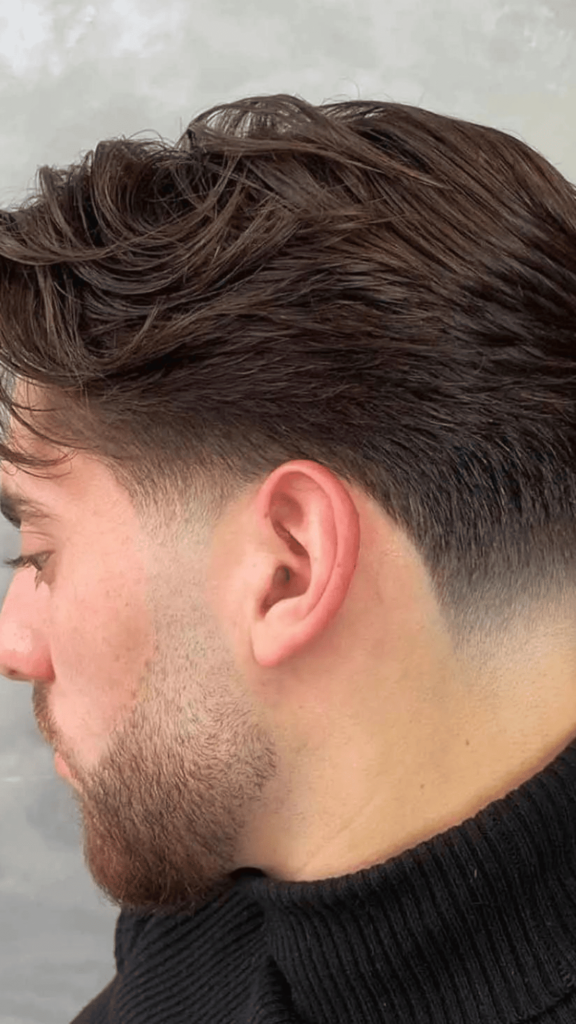 low taper fade layered