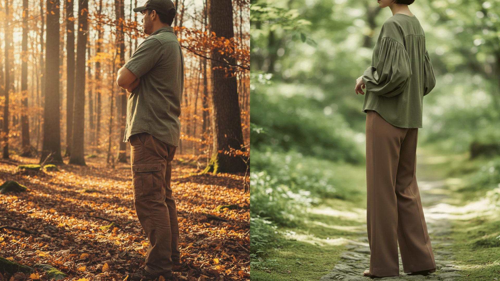 olive green with brown