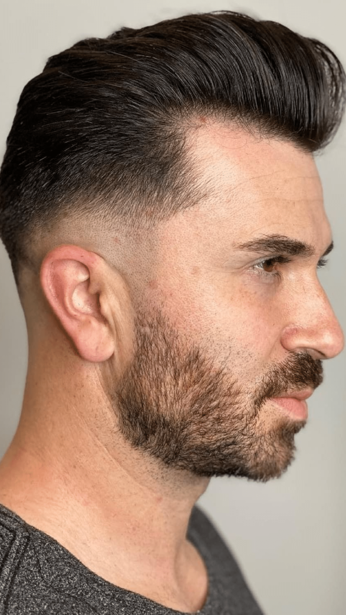 pompadour skin fade