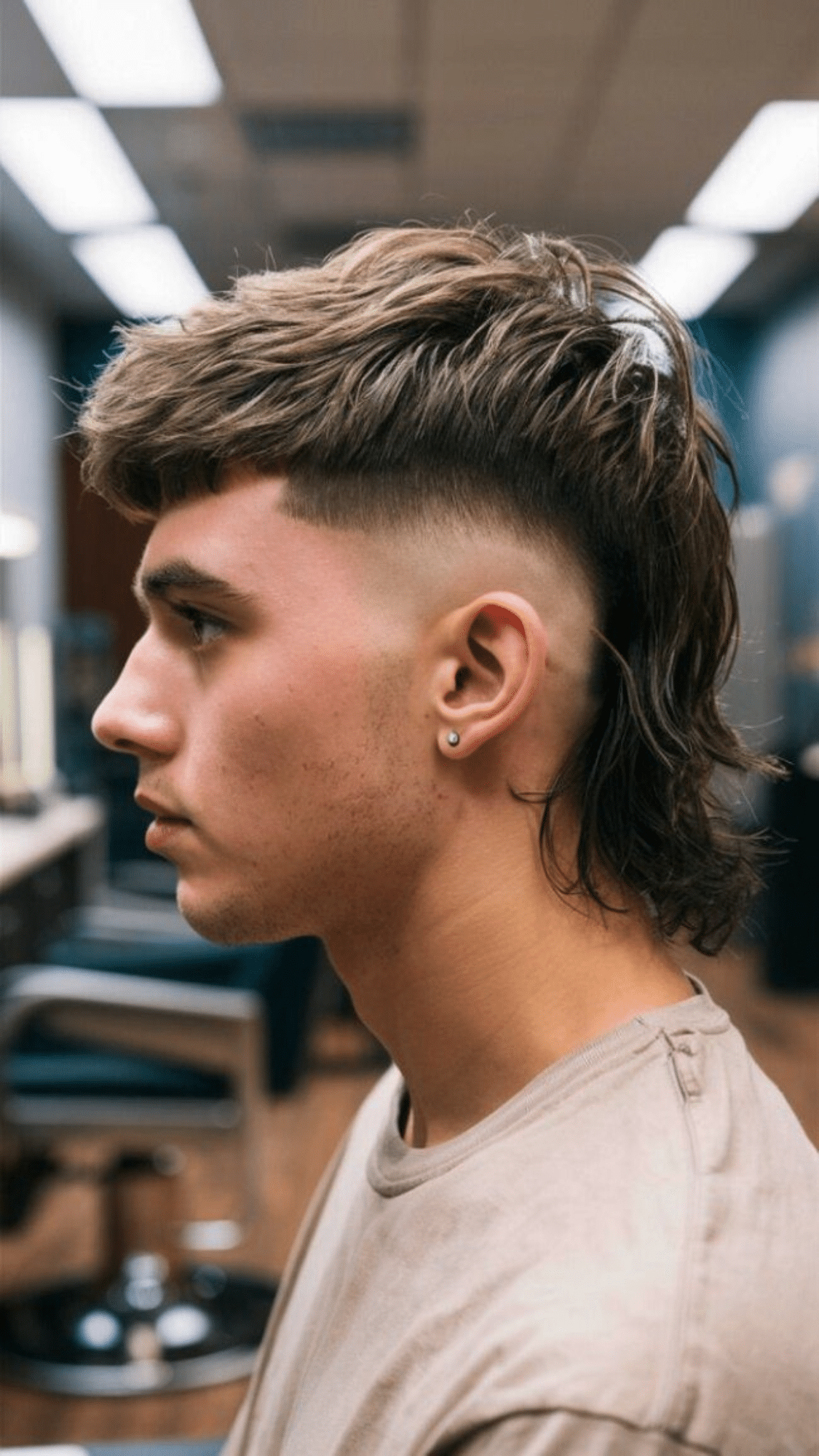 skin mullet fade