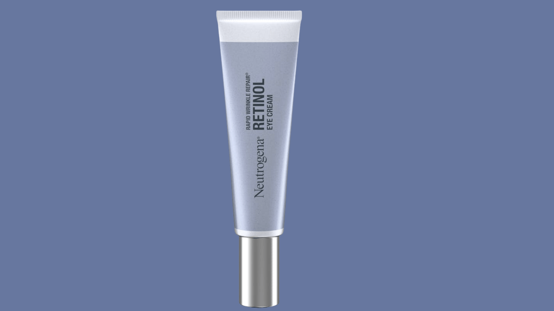 Neutrogena Rapid Wrinkle Repair Retinol Eye Cream tube isolated on a white background.