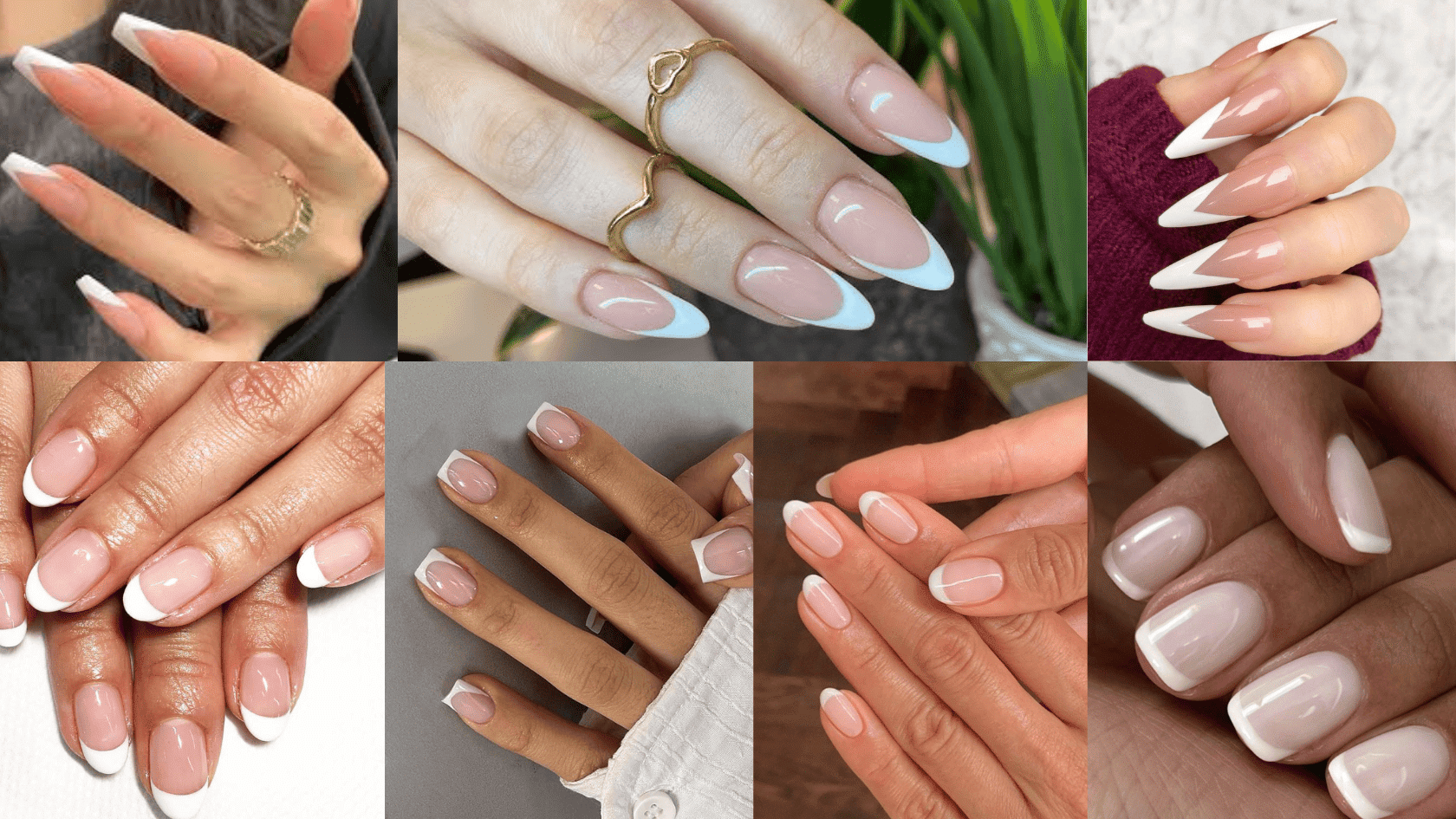best nail shapes for white french tips