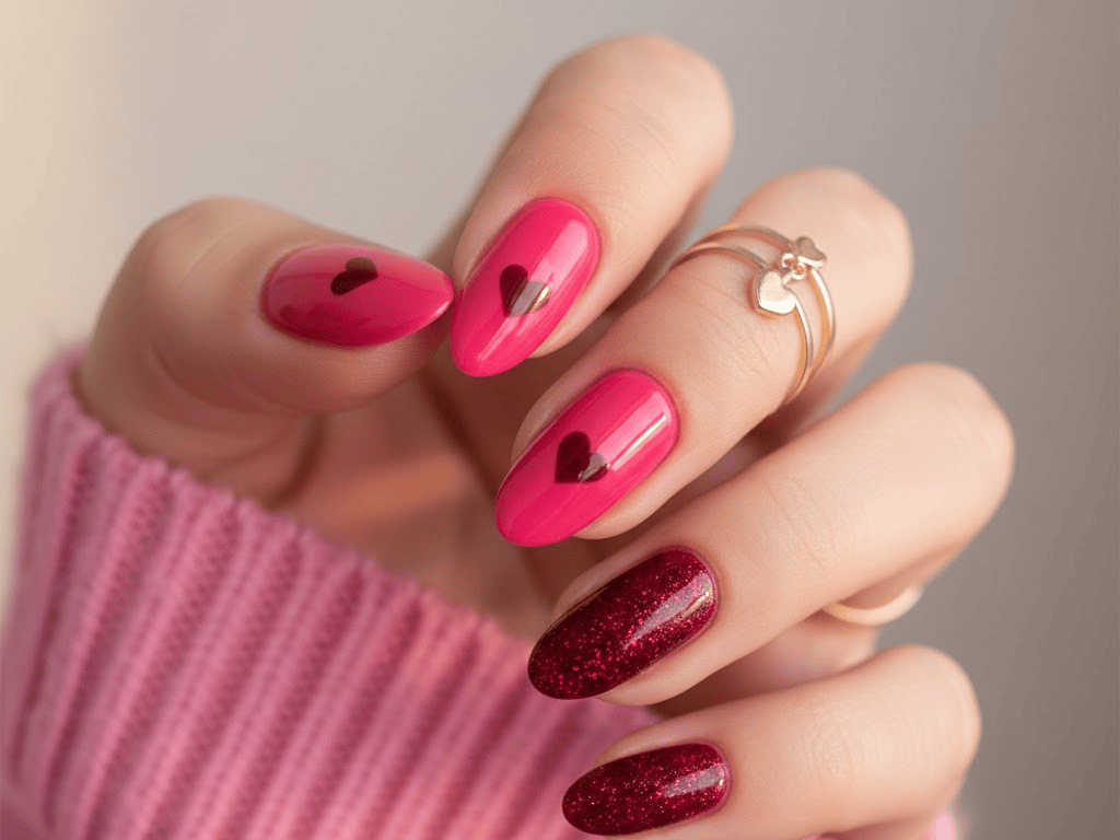 best pink valentines nails ideas