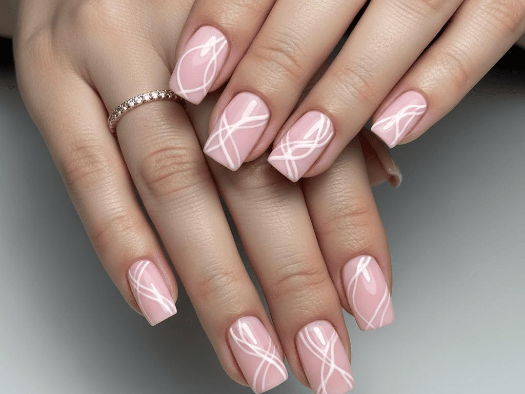 black valentines nail design