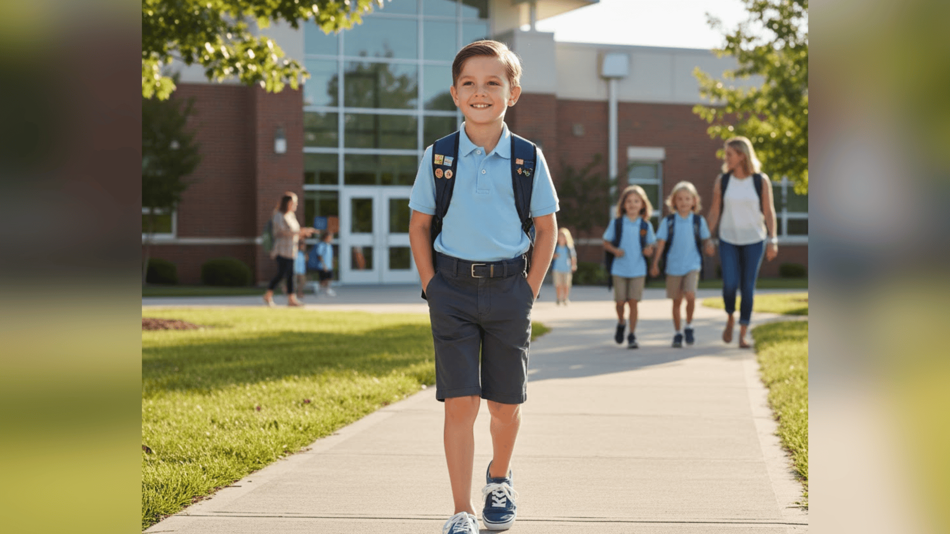 grey shorts outfit boy