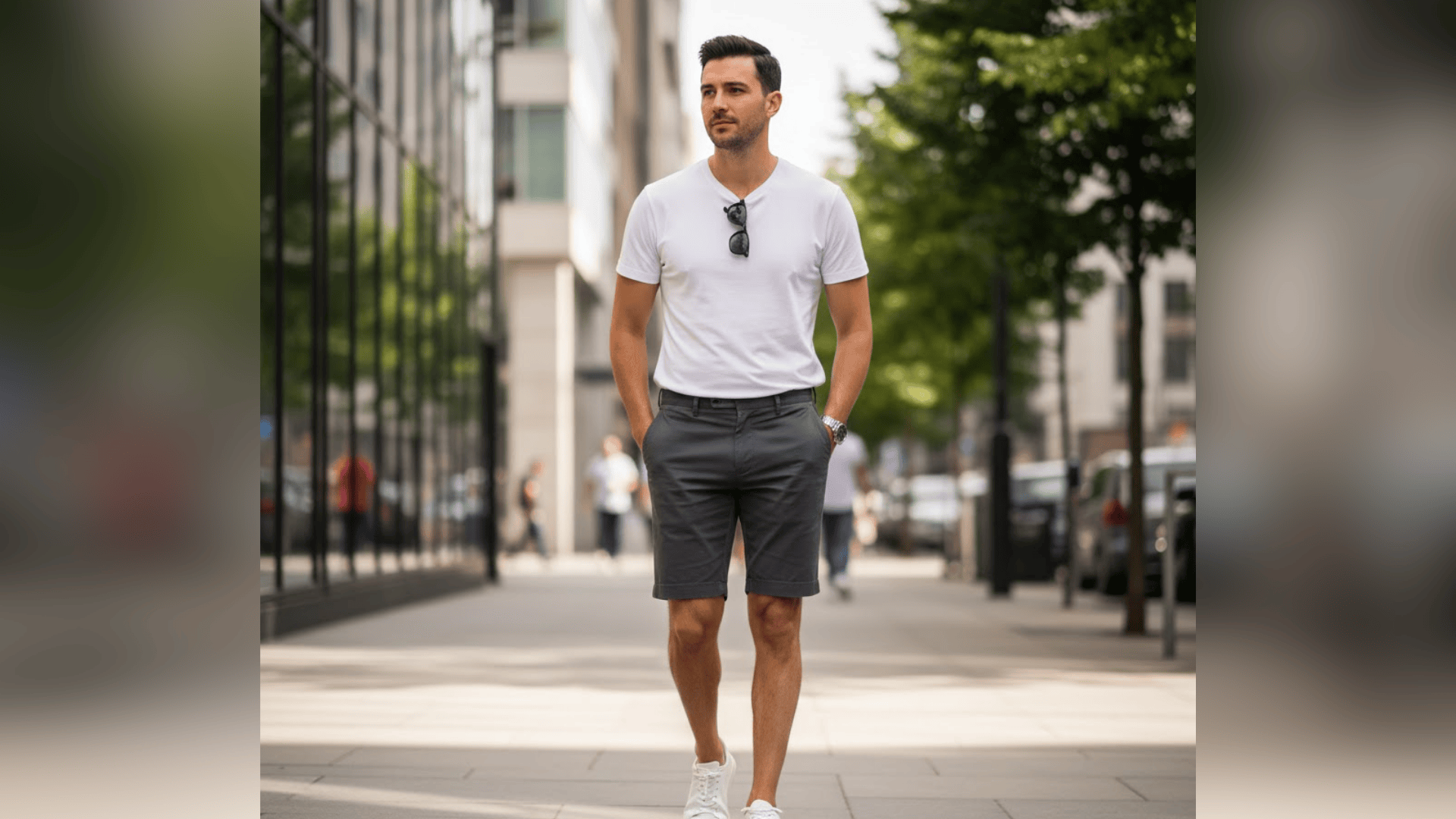 grey shorts outfit pinterest