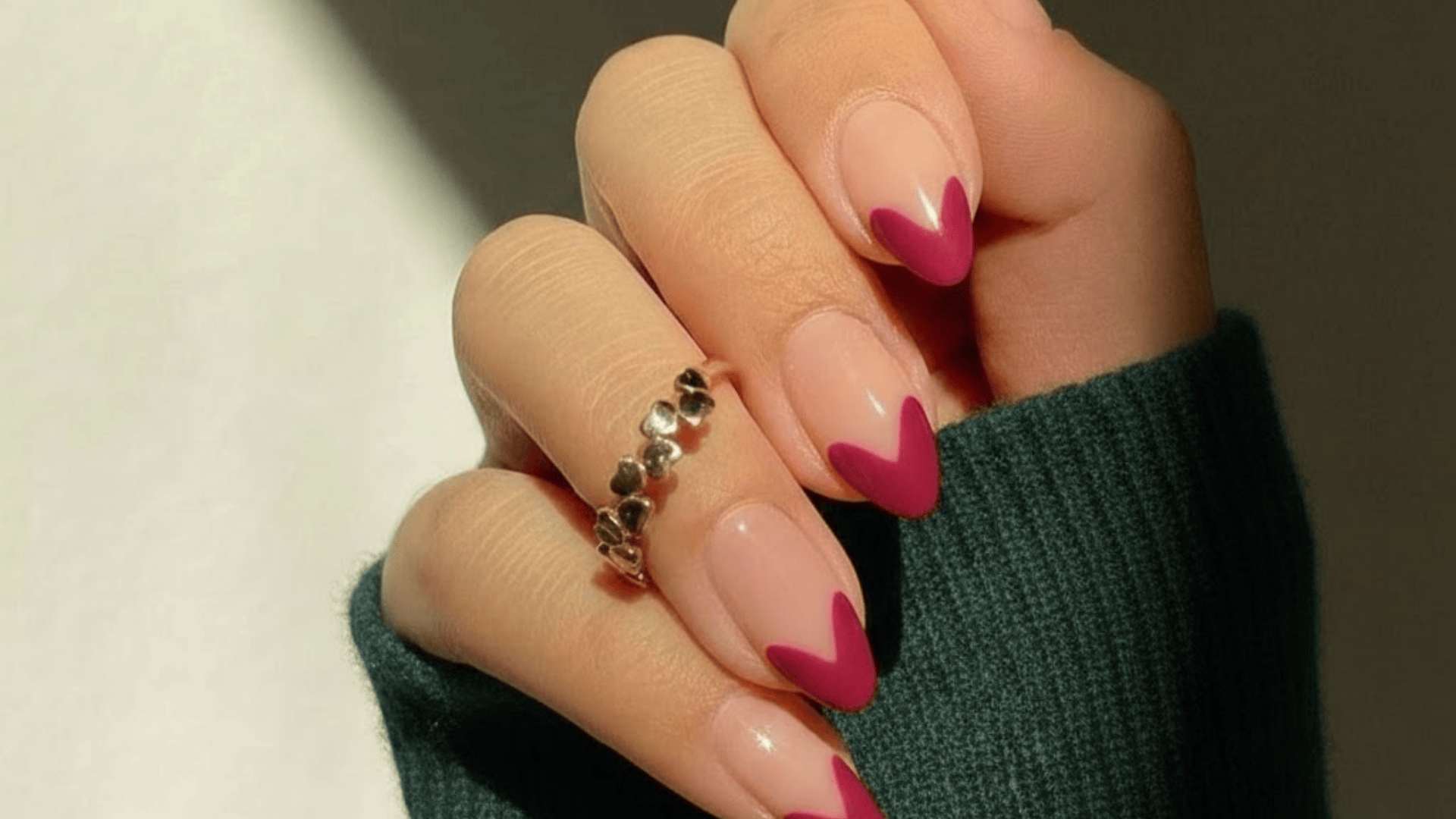 heart shape french tips