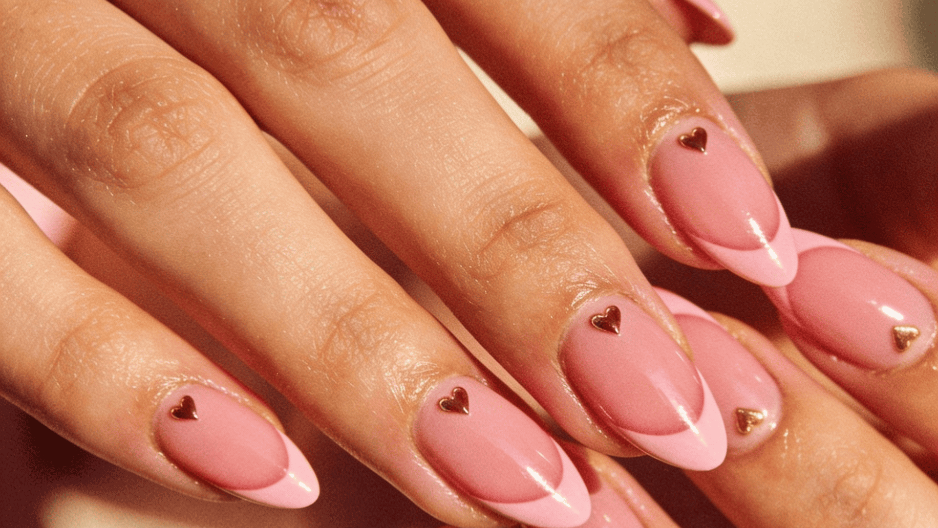 one heart french tips