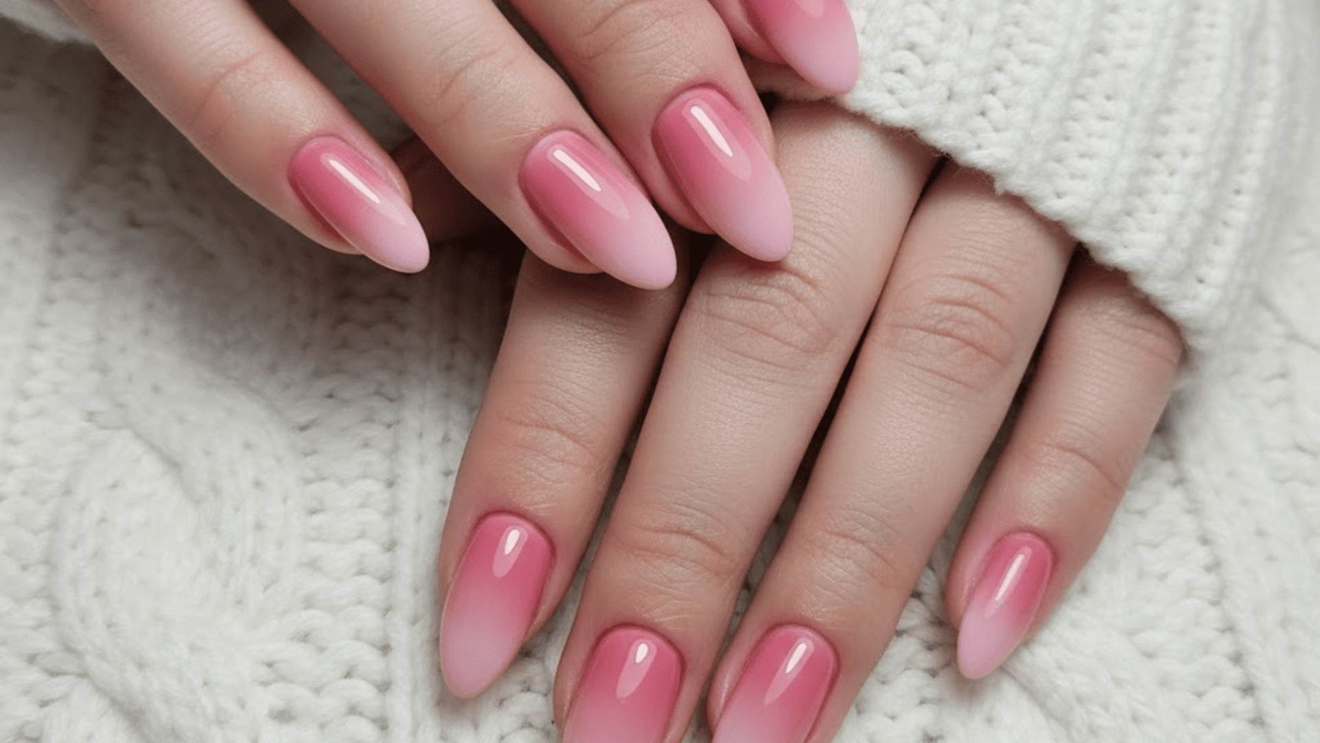 pink french nails