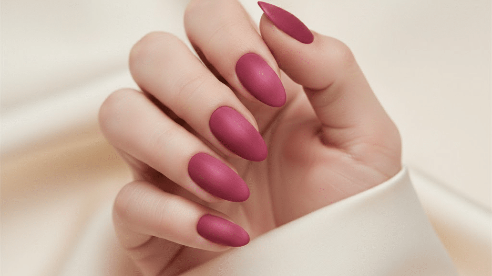 pink satin swoon valentines nail