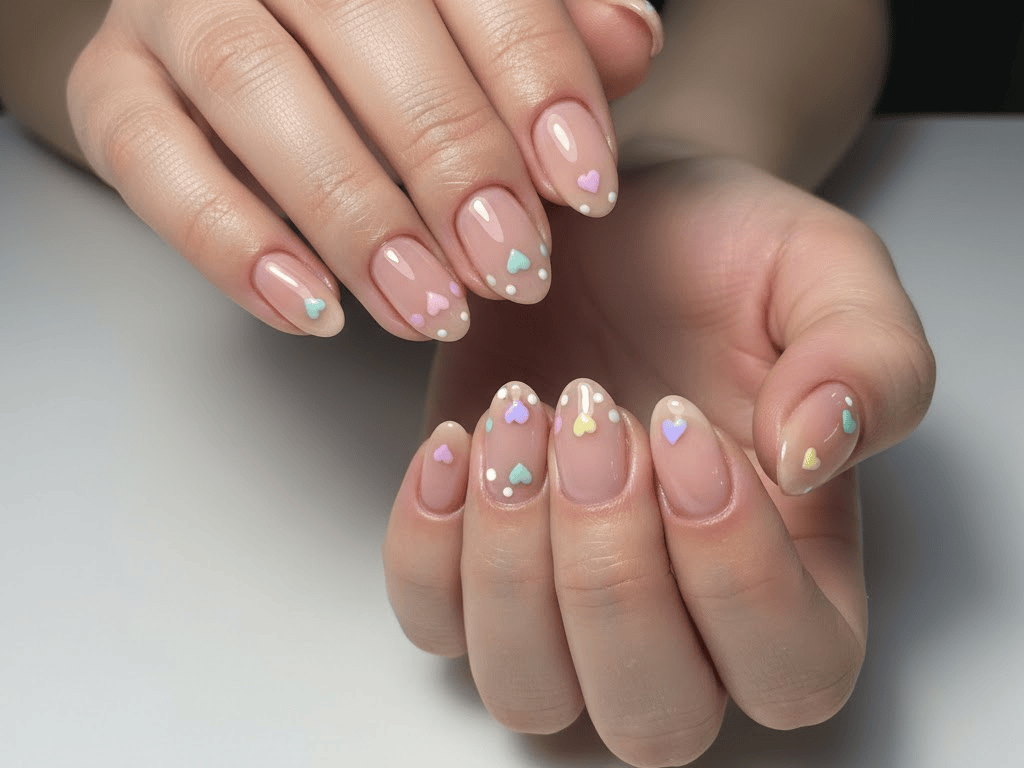 pink valentines nails ideas