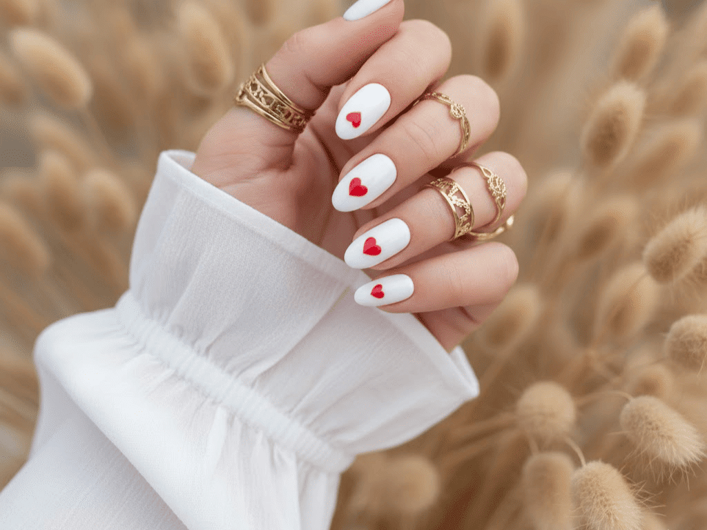 romantic pink valentines nails ideas