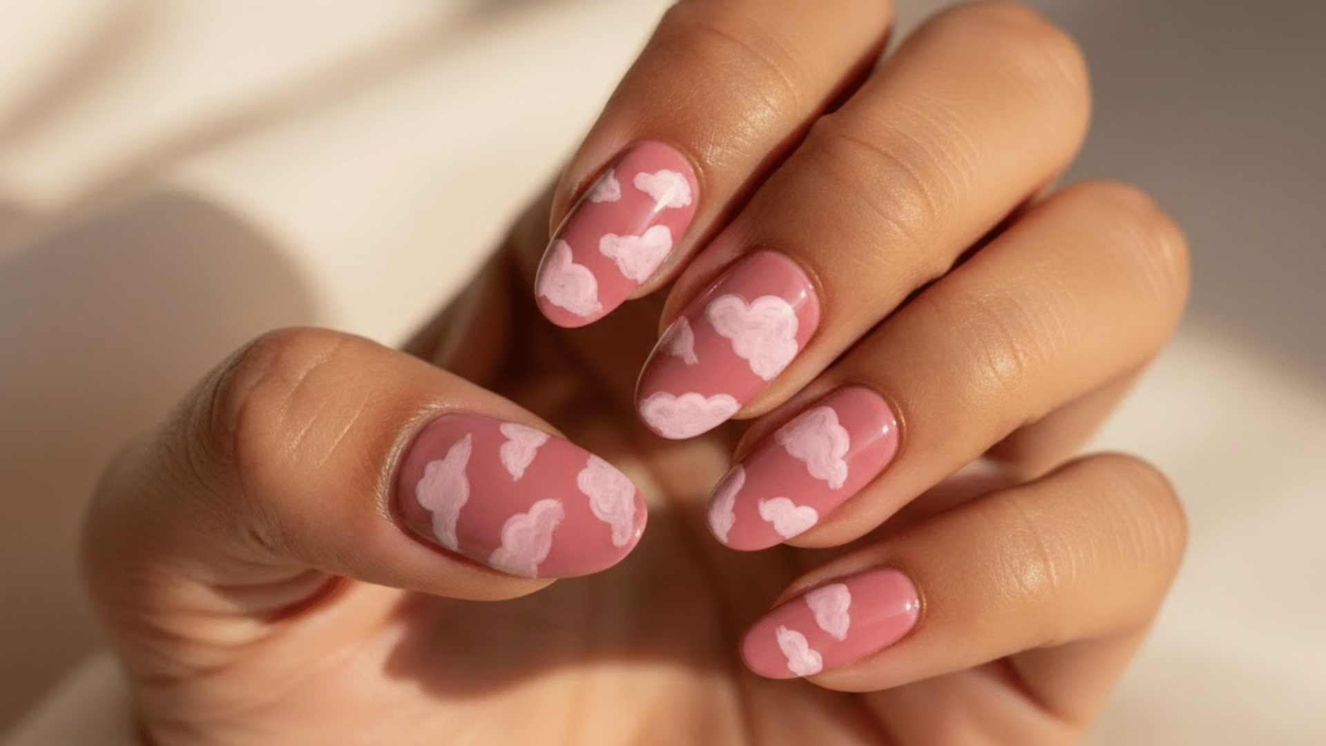 rosy day dream valentines nail