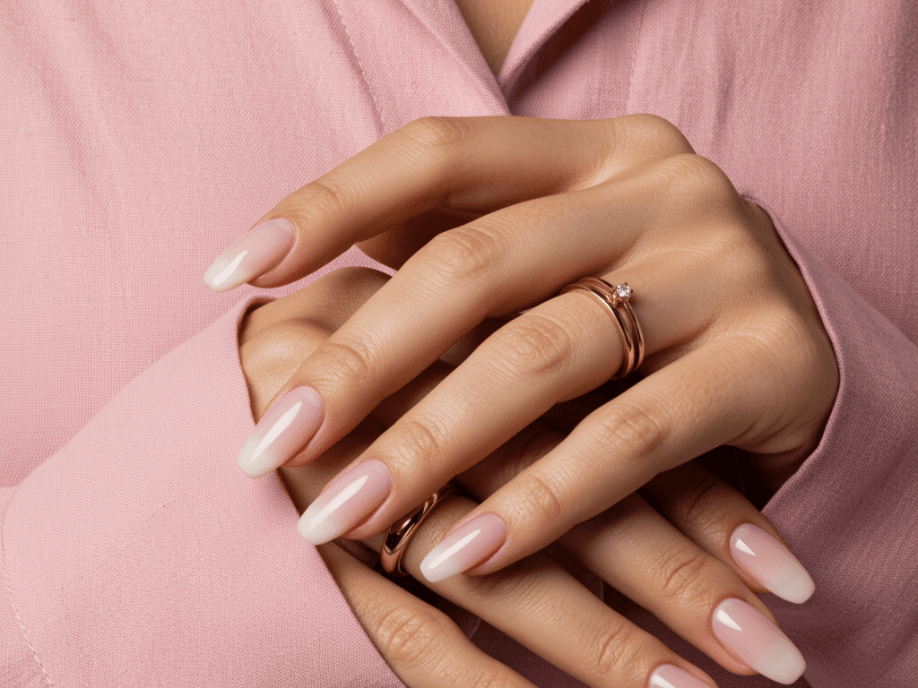 soft glam valentines day nail