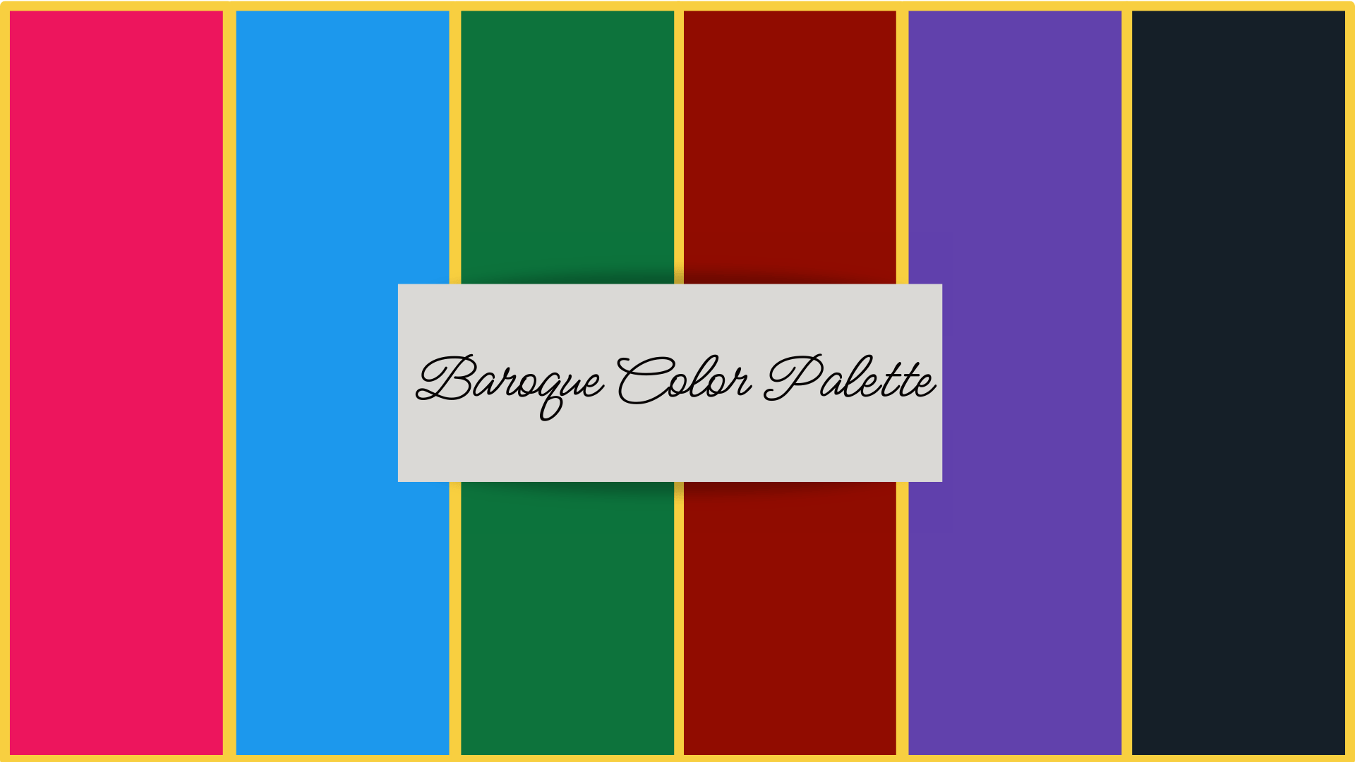 the color palette of baroque style