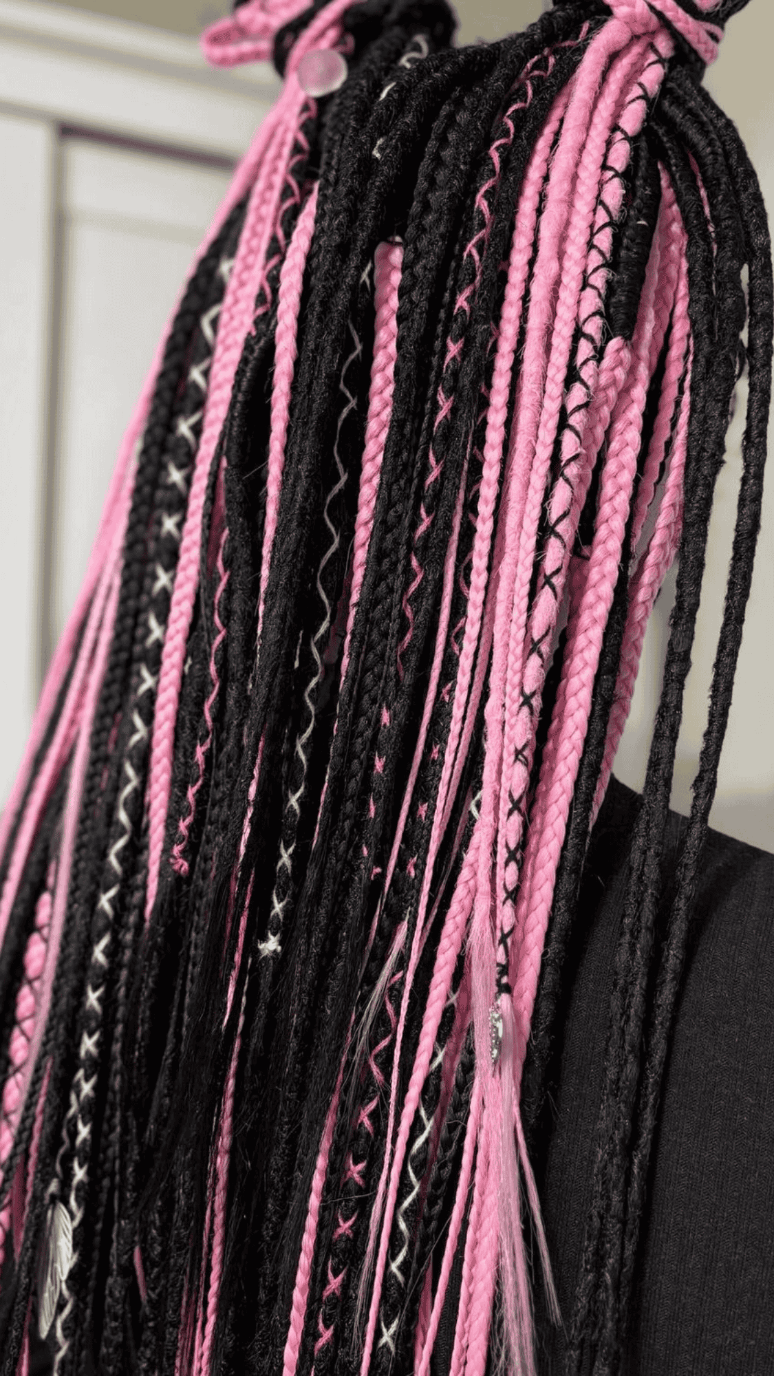braid and synthetic hair combo
