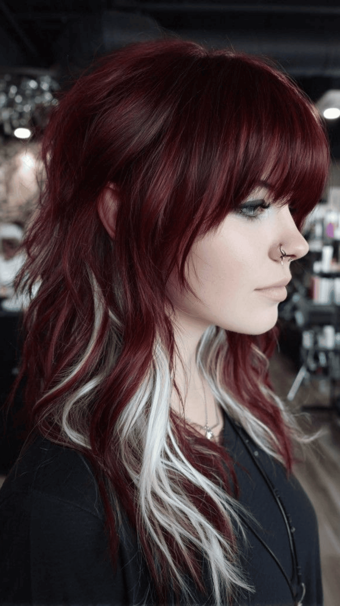 deep side part with curtain effect
