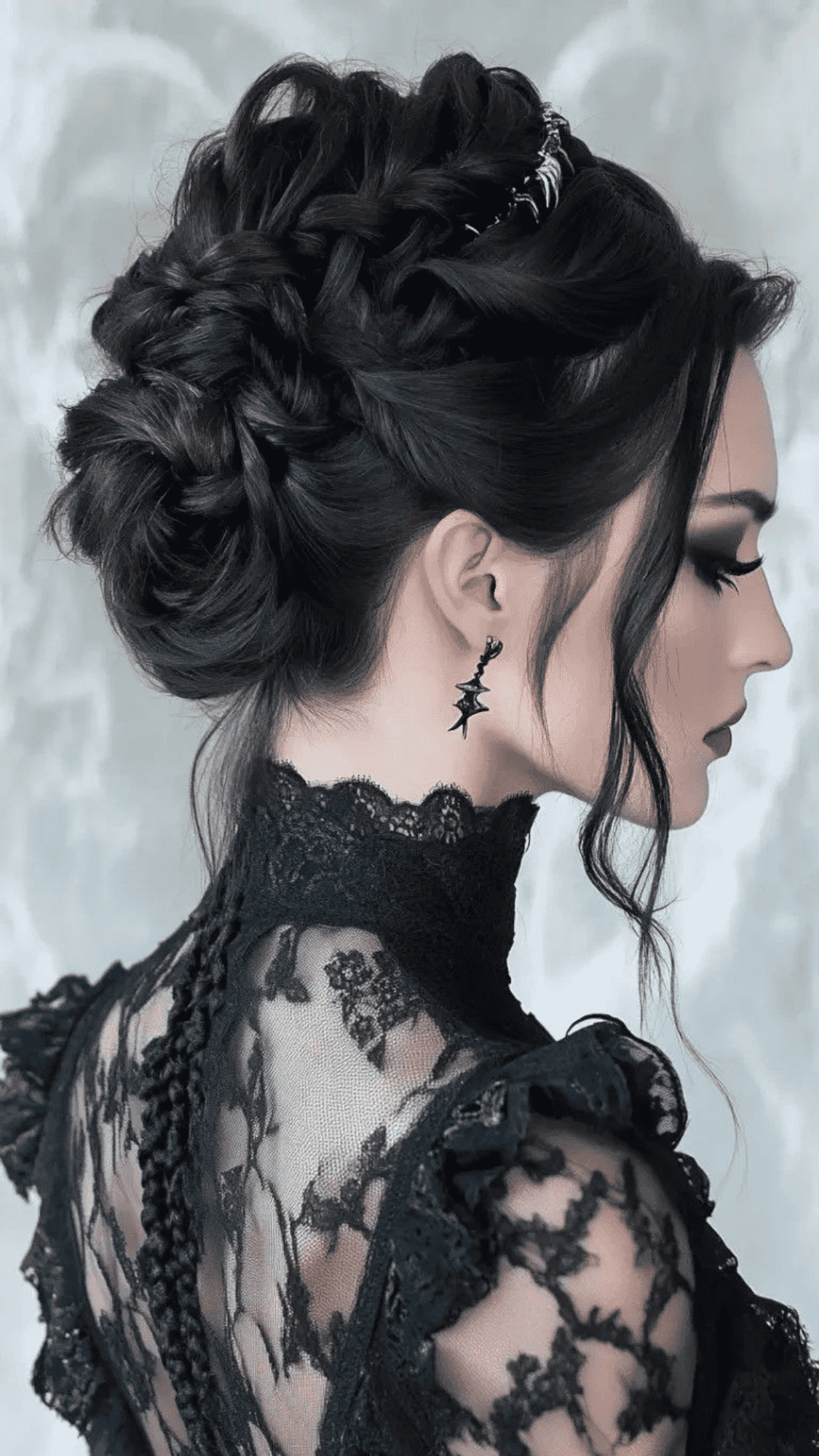 low bun with wisps