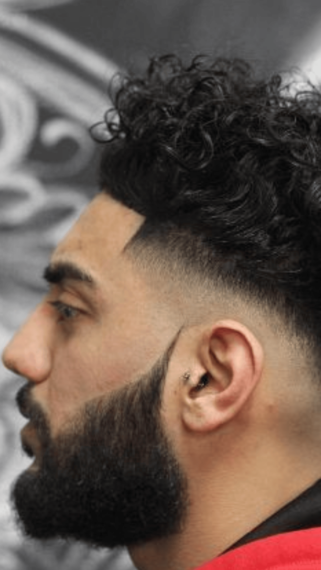 low fade curly haircut