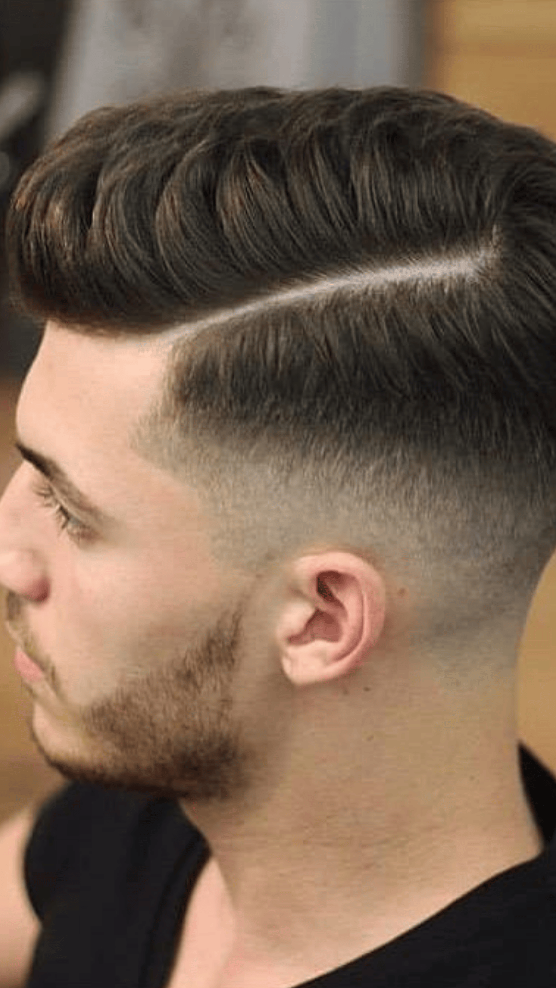 low fade with comb over