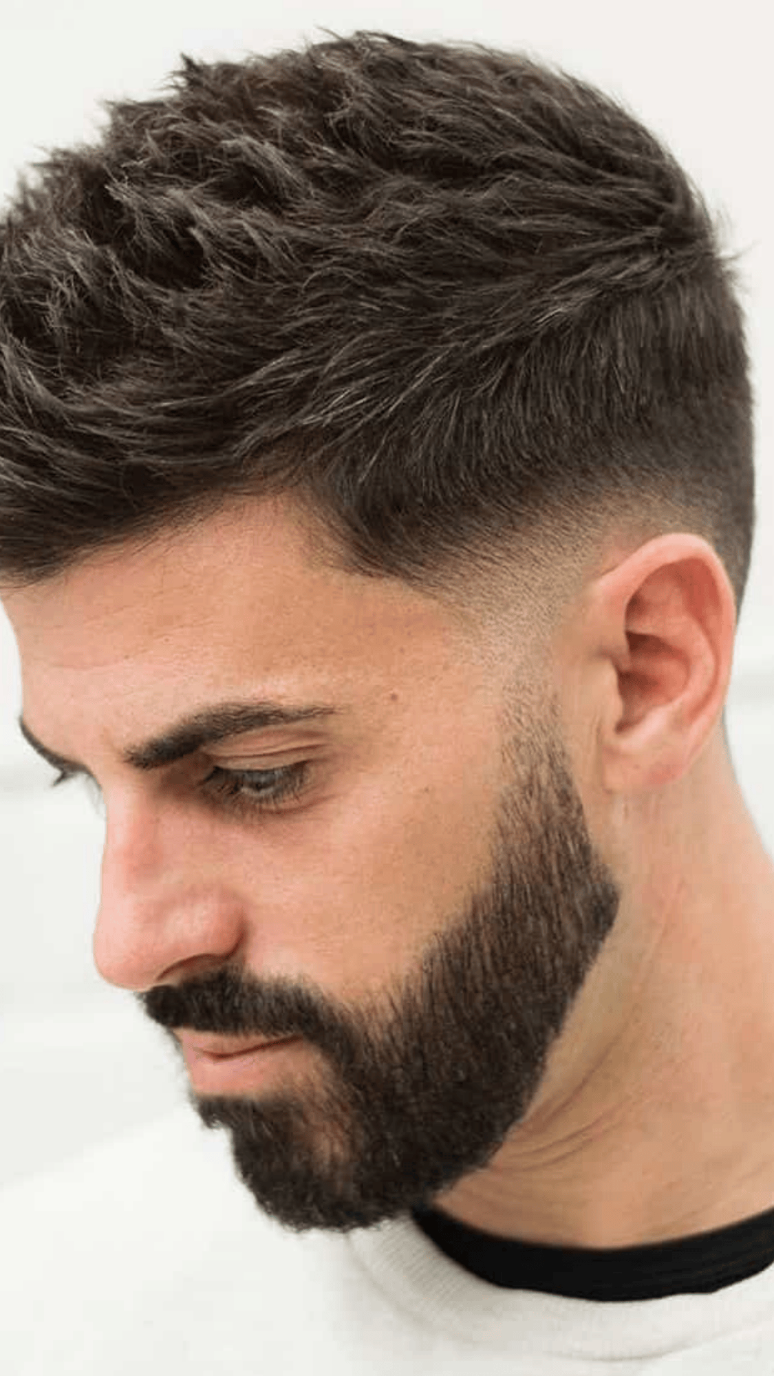 low fade with crew cut