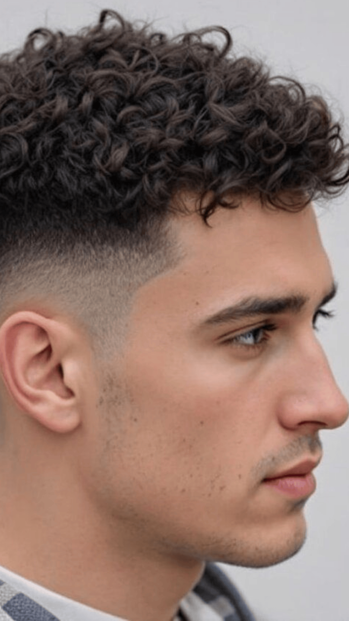 low fade with tight curls