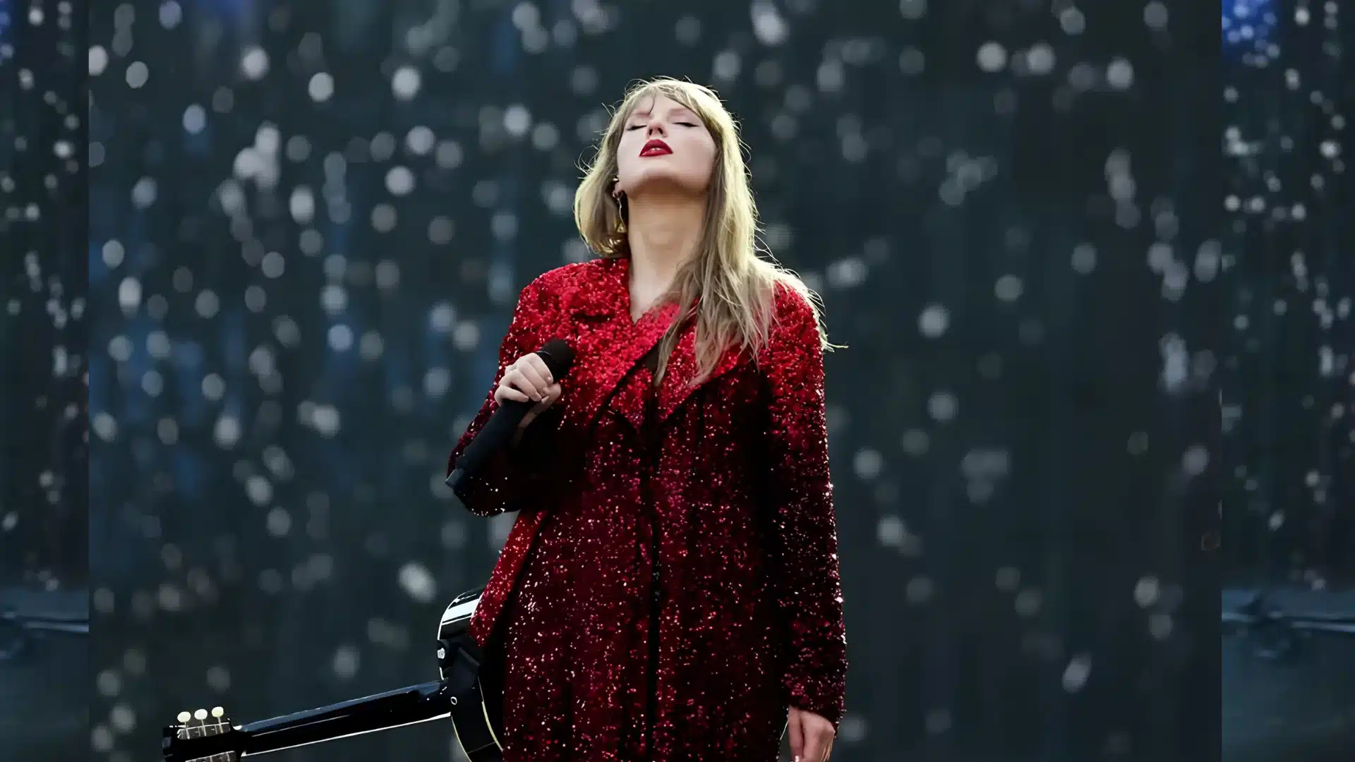 All Too Well medley outfit in burgundy reflecting album autumnal palette