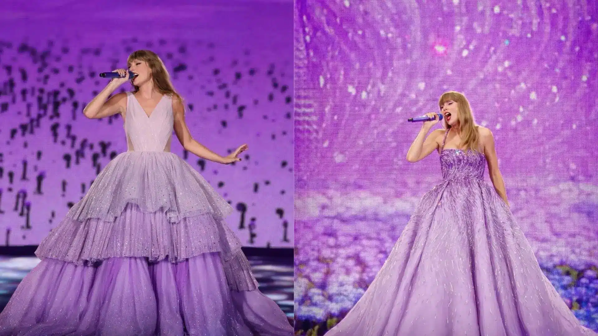 Puffy cupcake style gown evolved for special performances with maximalist embellishments
