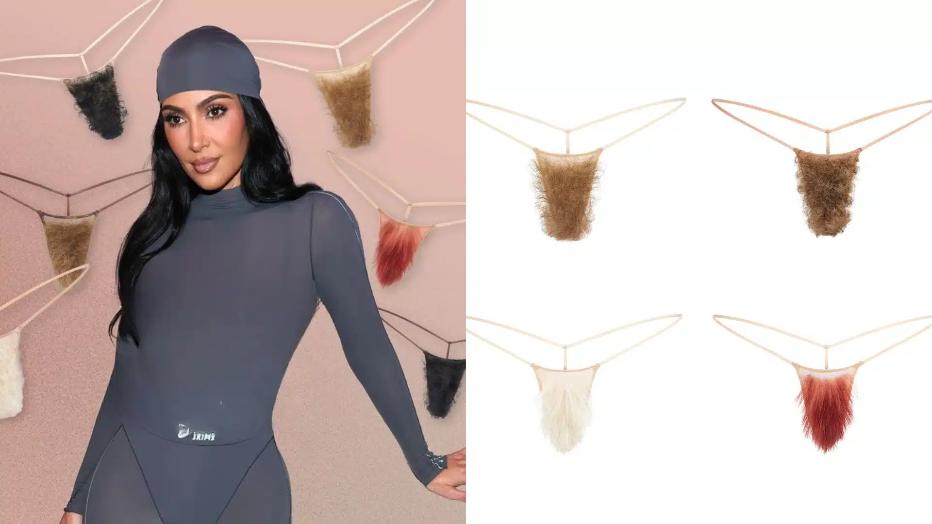 Kim Kardashian Bush SKIMS Ultimate Thong Collection Campaign
