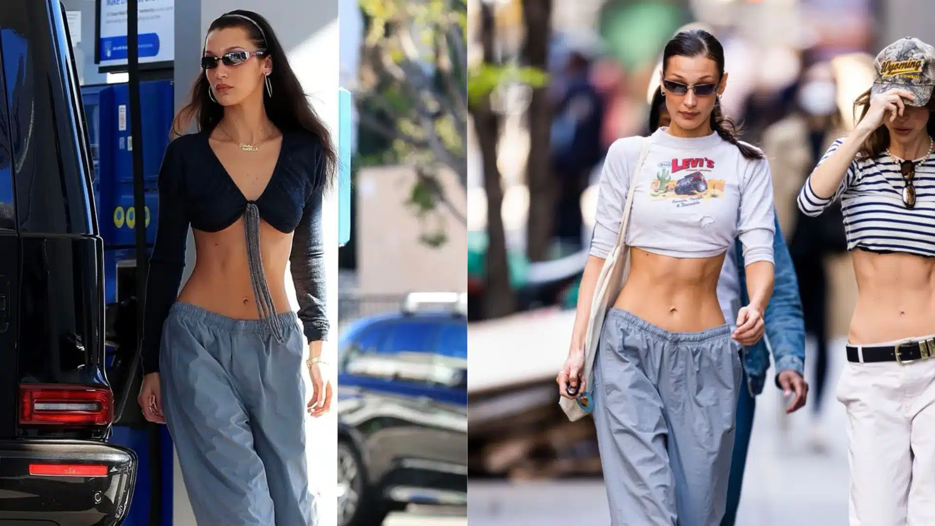 women stroll down the street each wearing distinct outfits that reflect their personal styles