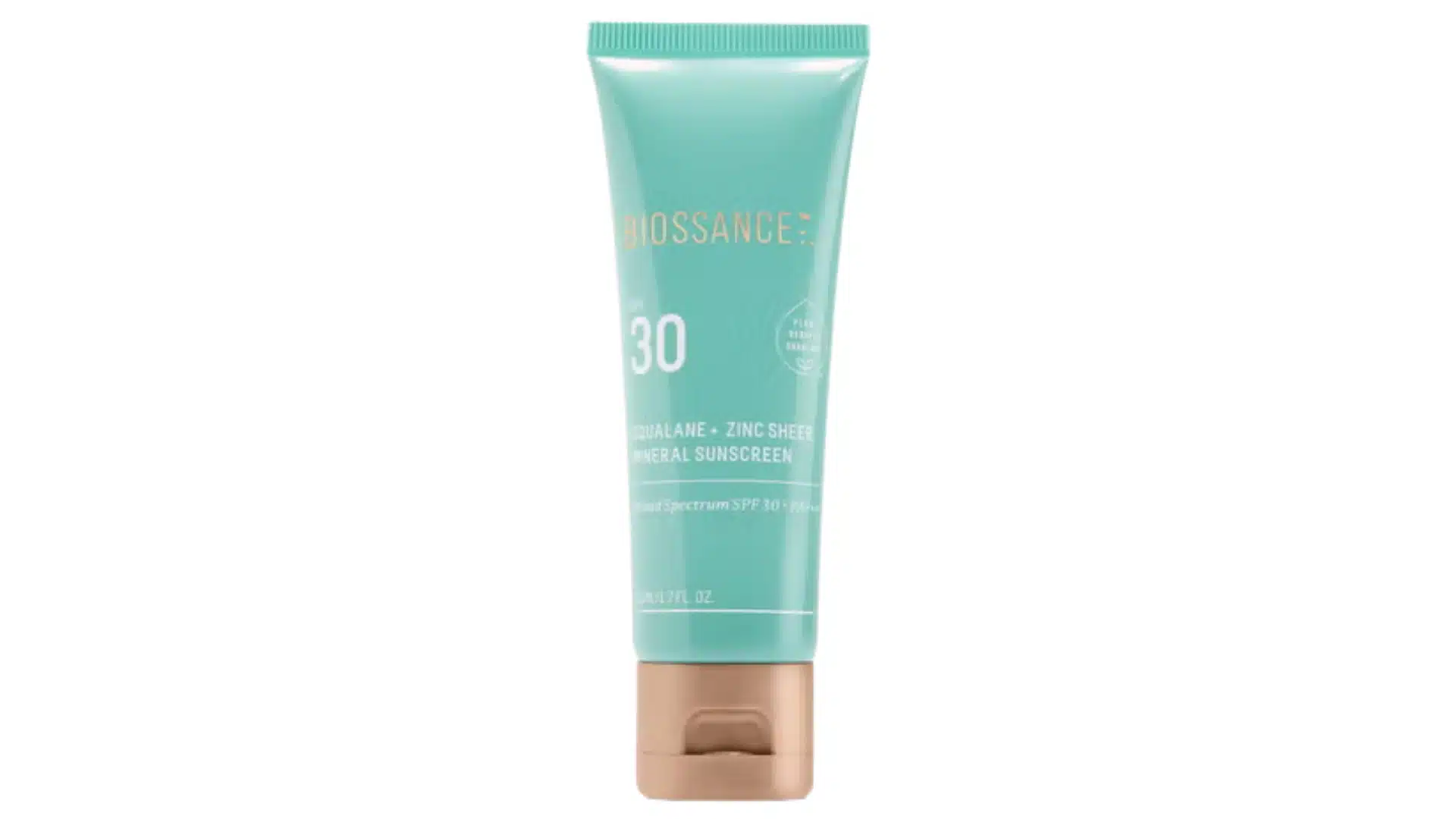 Biossance Squalane Zinc Sheer Mineral Sunscreen SPF 30 tube for dry skin
