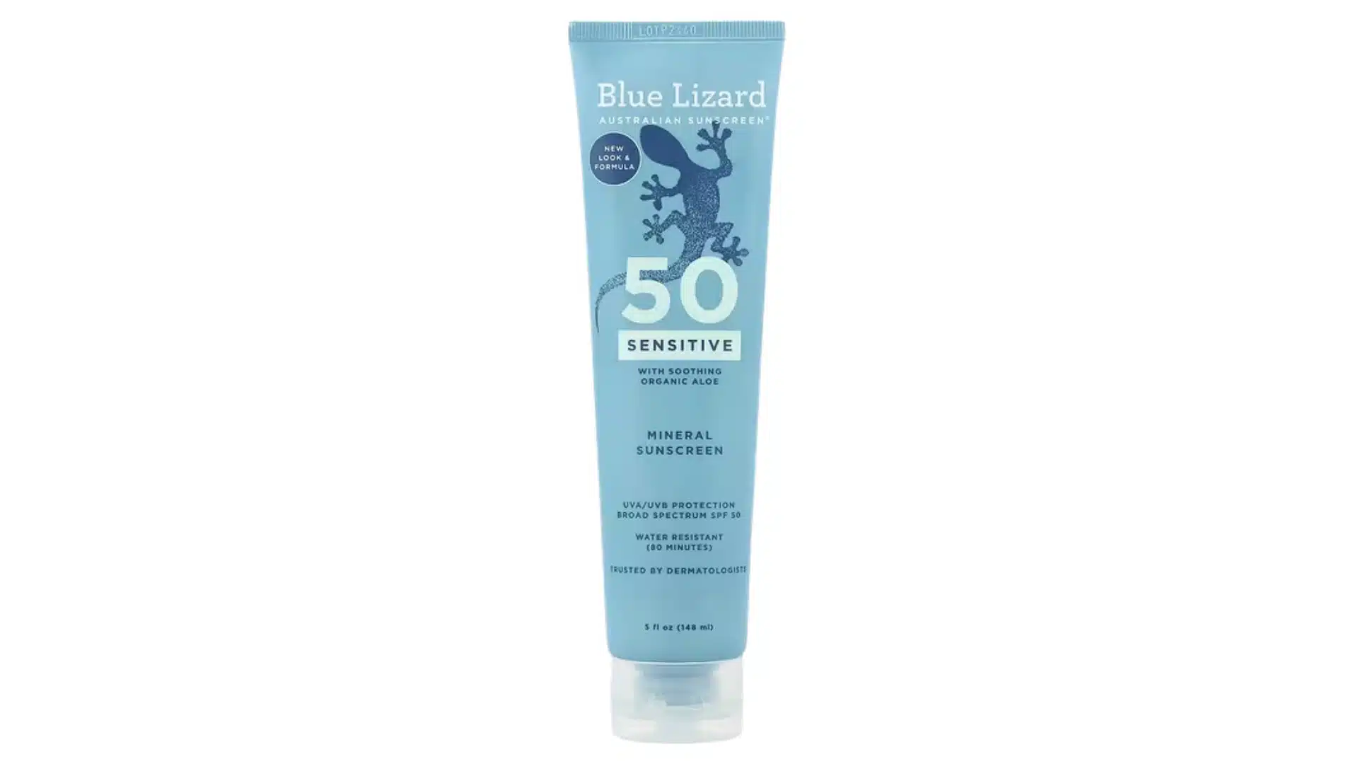 Blue Lizard Sensitive Mineral Sunscreen SPF 50 tube for sensitive skin
