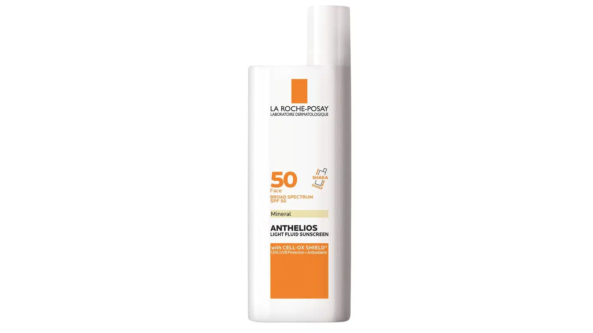La Roche Posay Anthelios Mineral SPF 50 lightweight sunscreen bottle on a white background