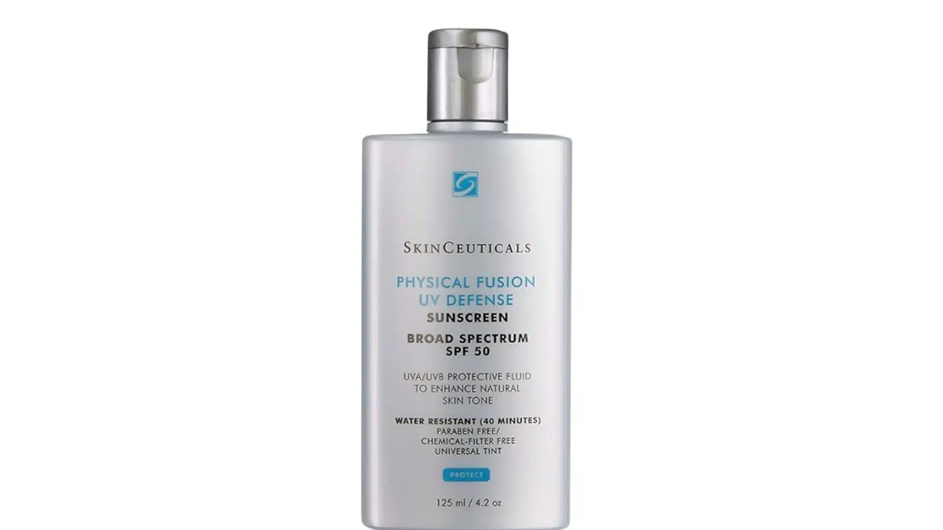 SkinCeuticals Physical Fusion UV Defense SPF 50 tinted mineral sunscreen bottle