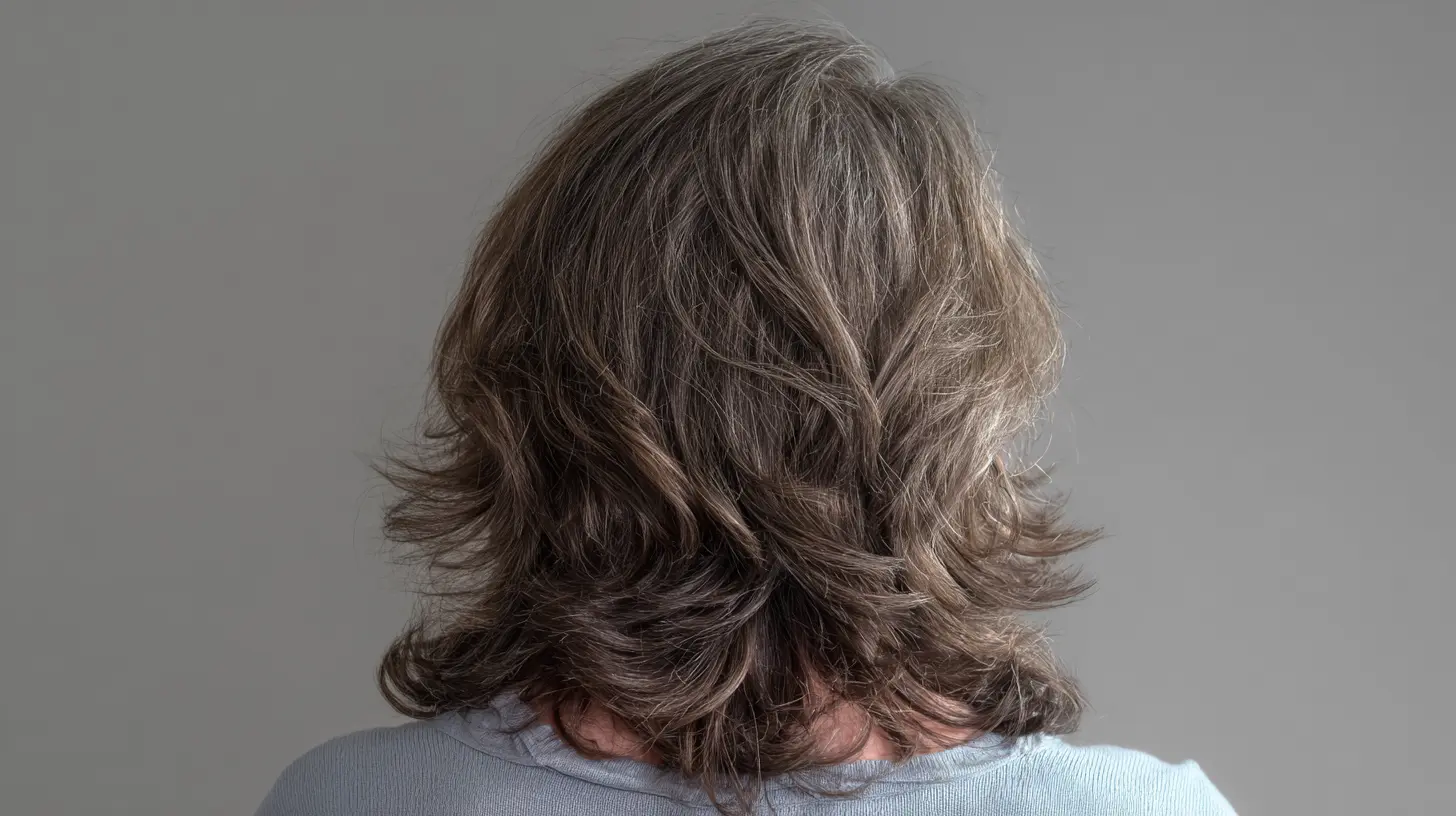 Shoulder length wavy haircut with soft layers and natural waves creating relaxed texture and movement